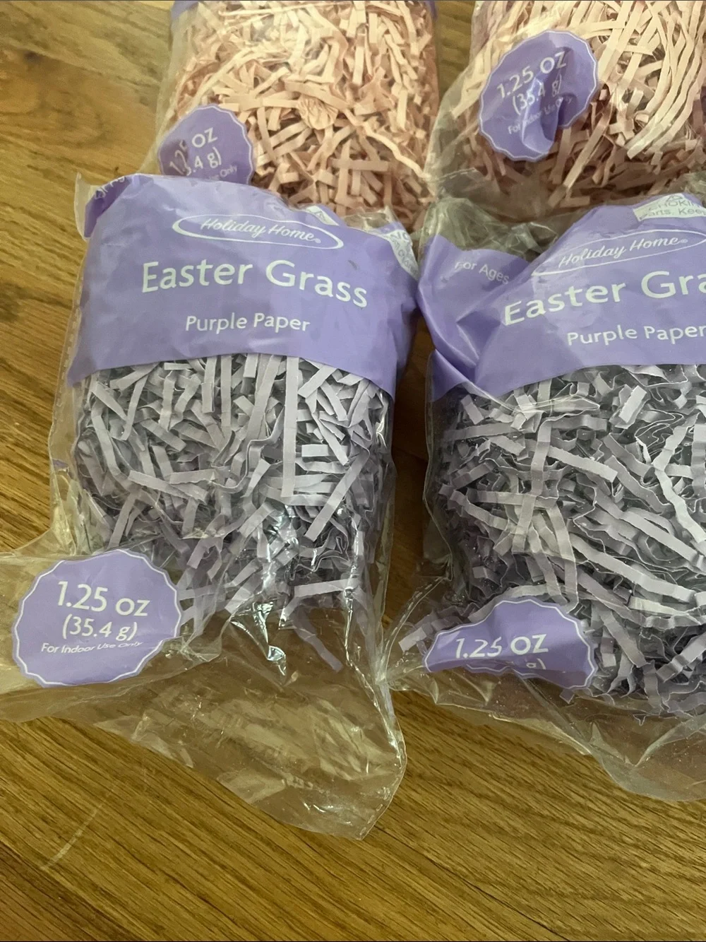 Pink & Purple Easter Grass Decorative Paper Fill